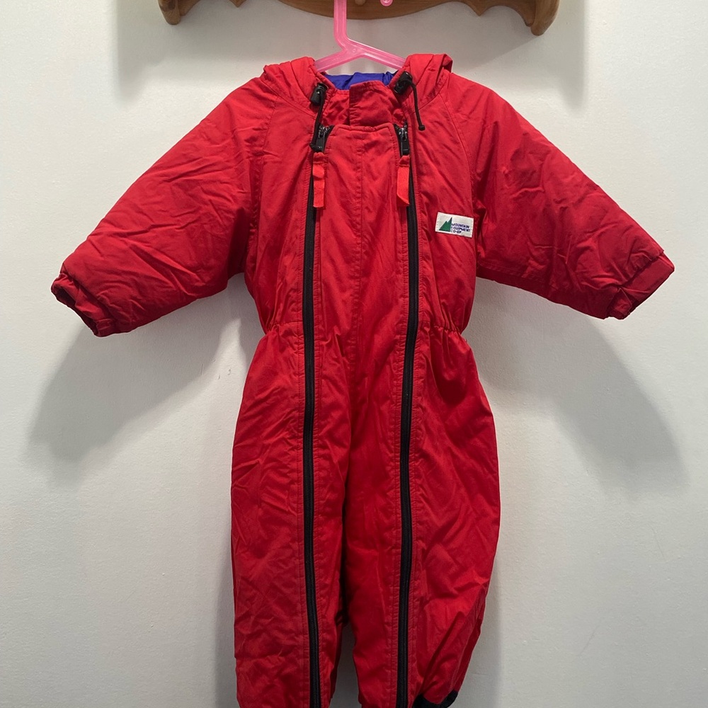 Red Snowsuit with Double Zipper